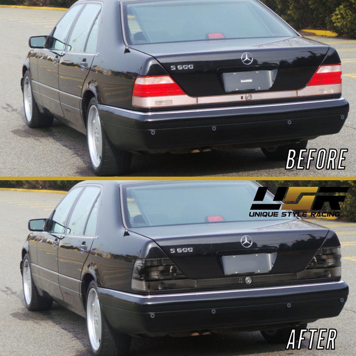 1994 - 1999 Mercedes S Class W140 Euro All Smoke 3 Pieces Rear Tail Lights