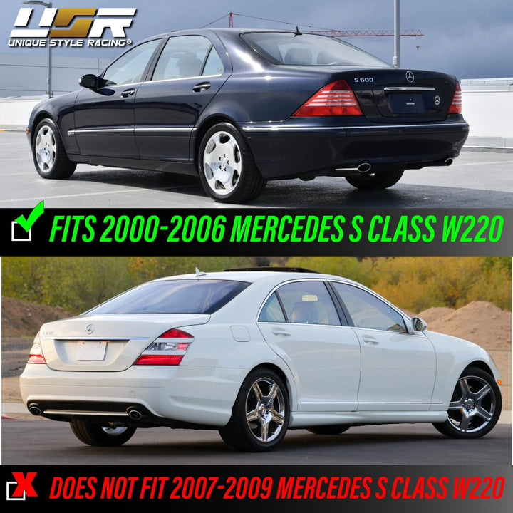 2000-2006 Mercedes S Class W220 Red / Clear or Smoke Lens LED Tail Light
#lens-color_smoke-lens-with-halogen-bulbs