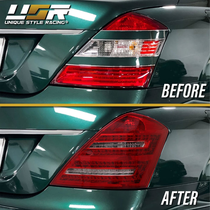 2007 - 2009 Mercedes S Class W221 Facelift Style Red/Clear LED Rear Tail Light