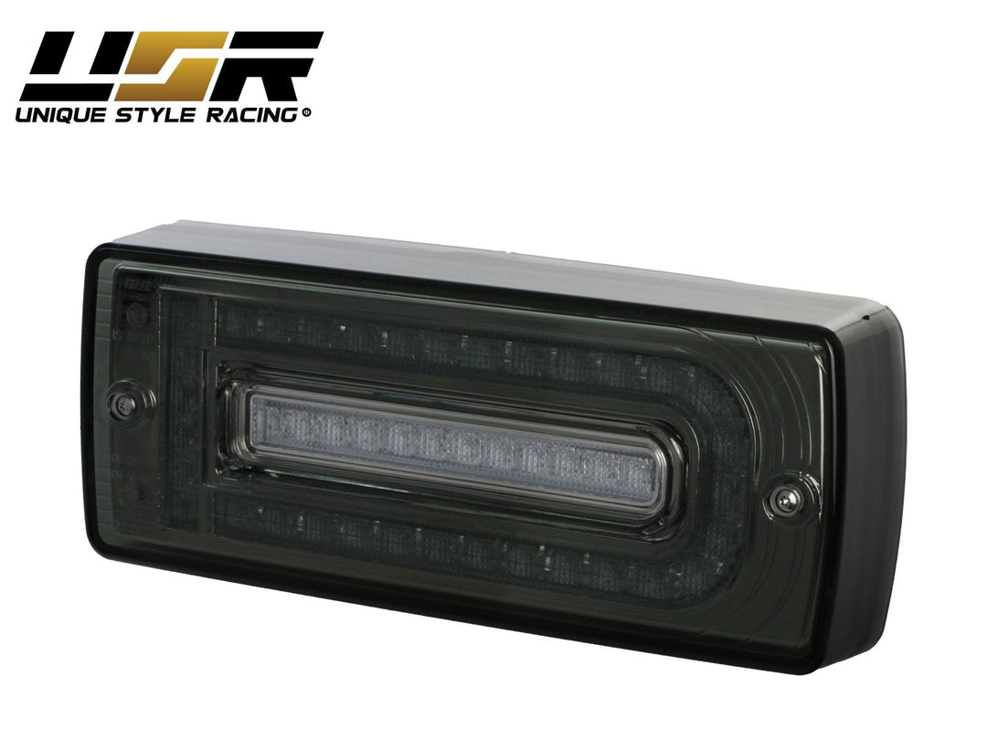 2007 - 2018 Mercedes W463 G Class w/ 2019 + W464 OEM Style LED Light Bar & LED Sequential Turn Signal Red/Clear or Smoke Lens Tail Light
#lens-color_smoke-lens