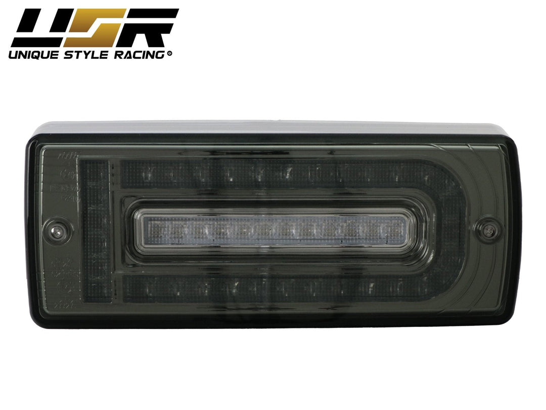 2007 - 2018 Mercedes W463 G Class w/ 2019 + W464 OEM Style LED Light Bar & LED Sequential Turn Signal Red/Clear or Smoke Lens Tail Light
#lens-color_smoke-lens