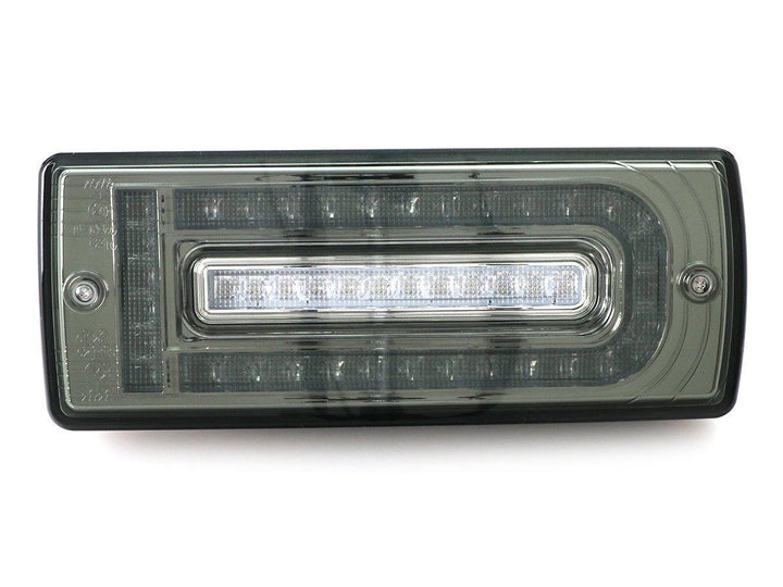 2007 - 2018 Mercedes W463 G Class 2019+ W464 OEM Style LED Red/Clear OR Smoke Tail Lights + Tail Light Protection Guard Grills