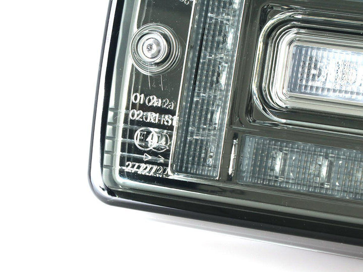 2007 - 2018 Mercedes W463 G Class 2019+ W464 OEM Style LED Red/Clear OR Smoke Tail Lights + Tail Light Protection Guard Grills