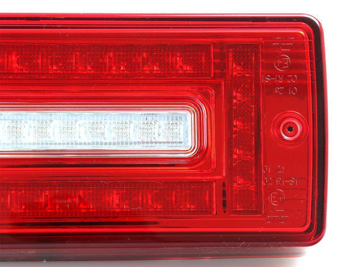 2007 - 2018 Mercedes W463 G Class 2019+ W464 OEM Style LED Red/Clear OR Smoke Tail Lights + Tail Light Protection Guard Grills