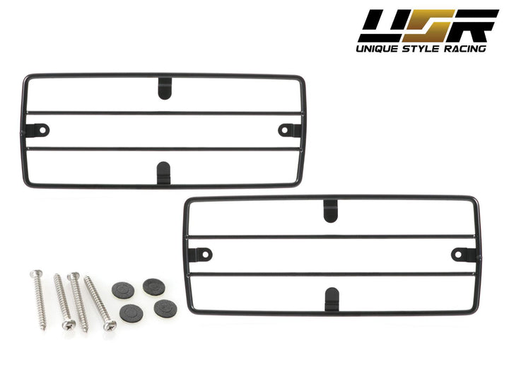 2007 - 2018 Mercedes W463 G Class 2019+ W464 OEM Style LED Red/Clear OR Smoke Tail Lights + Tail Light Protection Guard Grills