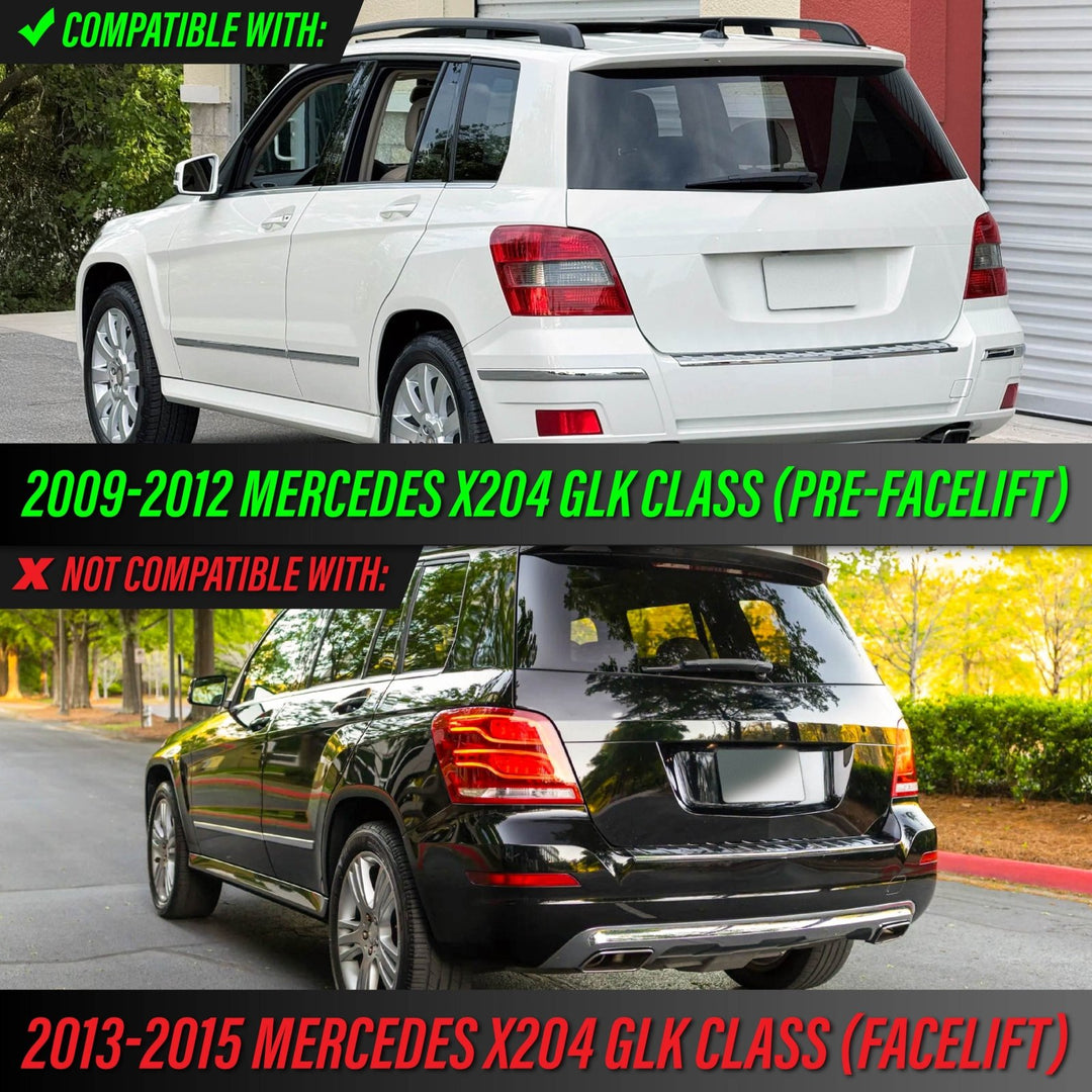 2009 - 2012 Mercedes X204 GLK Class Facelift Style Red / Clear Lens LED Tail Lights