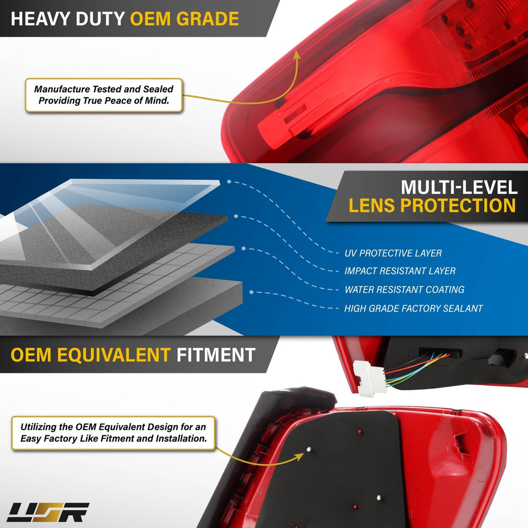 2009 - 2012 Mercedes X204 GLK Class Facelift Style Red / Clear Lens LED Tail Lights