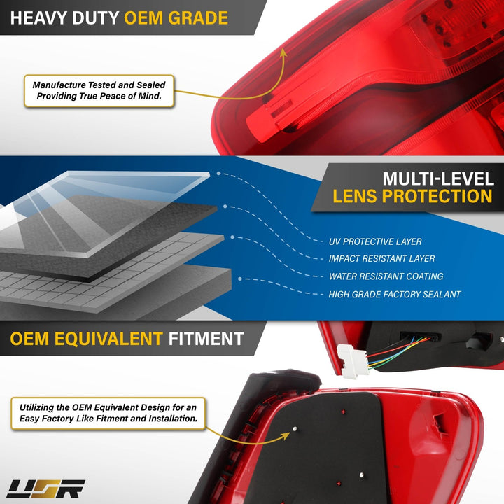 2009 - 2012 Mercedes X204 GLK Class Facelift Style Red / Clear Lens LED Tail Lights