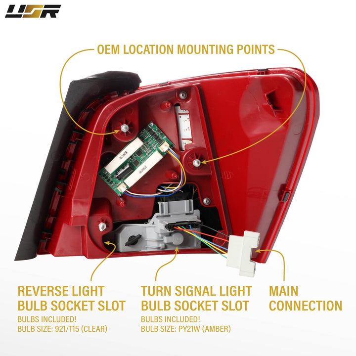 2009 - 2012 Mercedes X204 GLK Class Facelift Style Red / Clear Lens LED Tail Lights