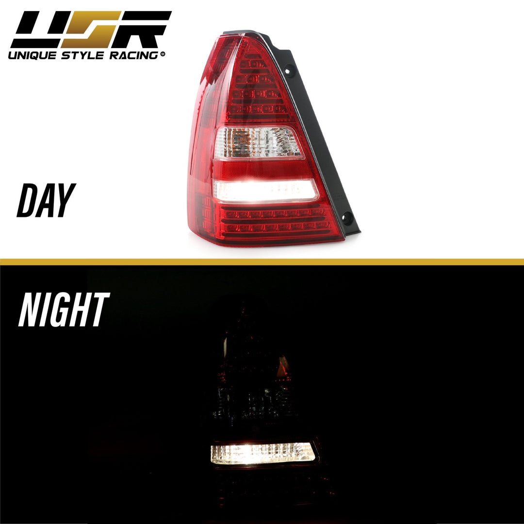 2003 - 2008 Subaru Forester JDM Style Red / Clear Lens LED Tail Lights
