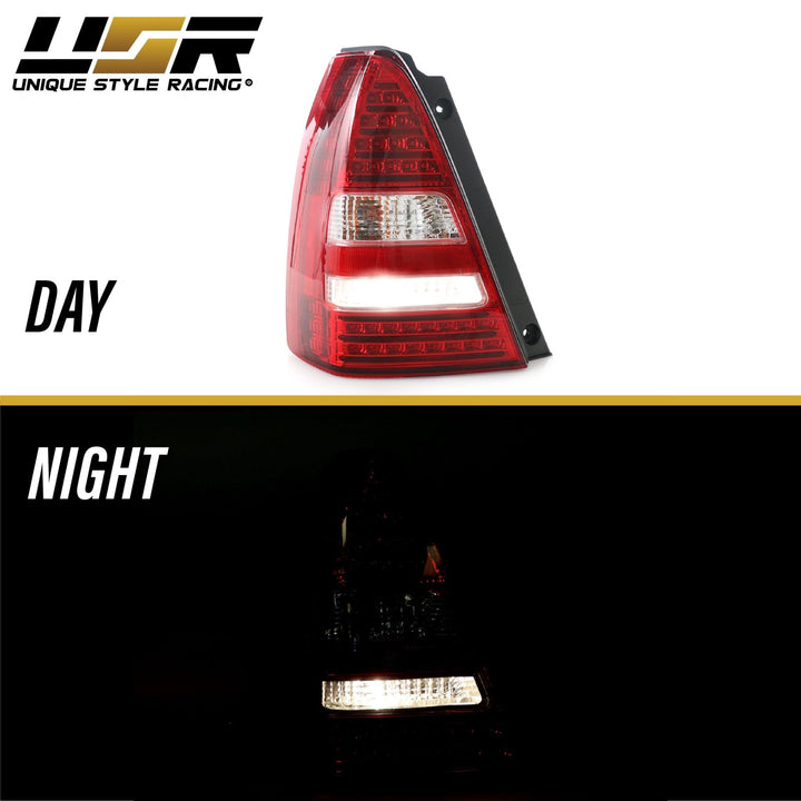 2003 - 2008 Subaru Forester JDM Style Red / Clear Lens LED Tail Lights