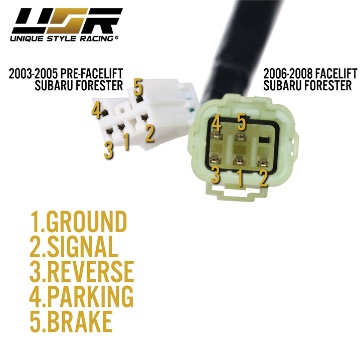 2003 - 2008 Subaru Forester JDM Style Red / Clear Lens LED Tail Lights