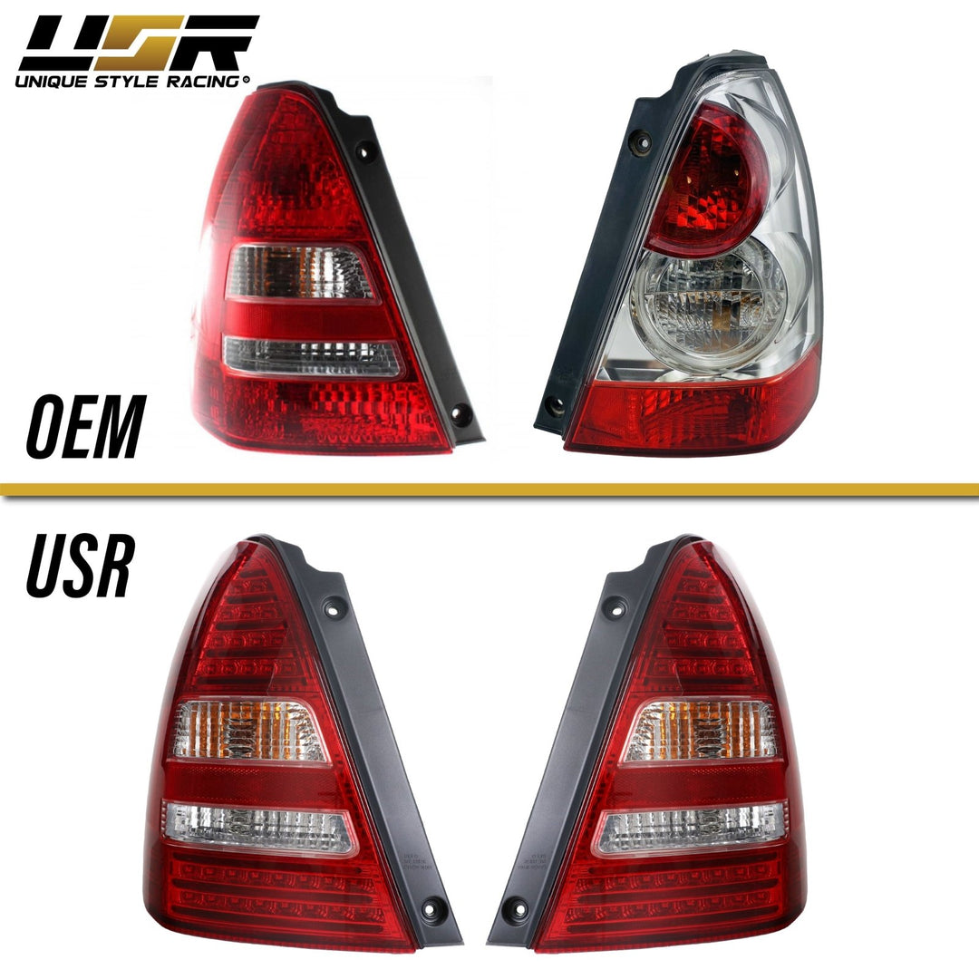 2003 - 2008 Subaru Forester JDM Style Red / Clear Lens LED Tail Lights