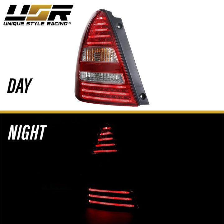 2003 - 2008 Subaru Forester JDM Style Red / Clear Lens LED Tail Lights