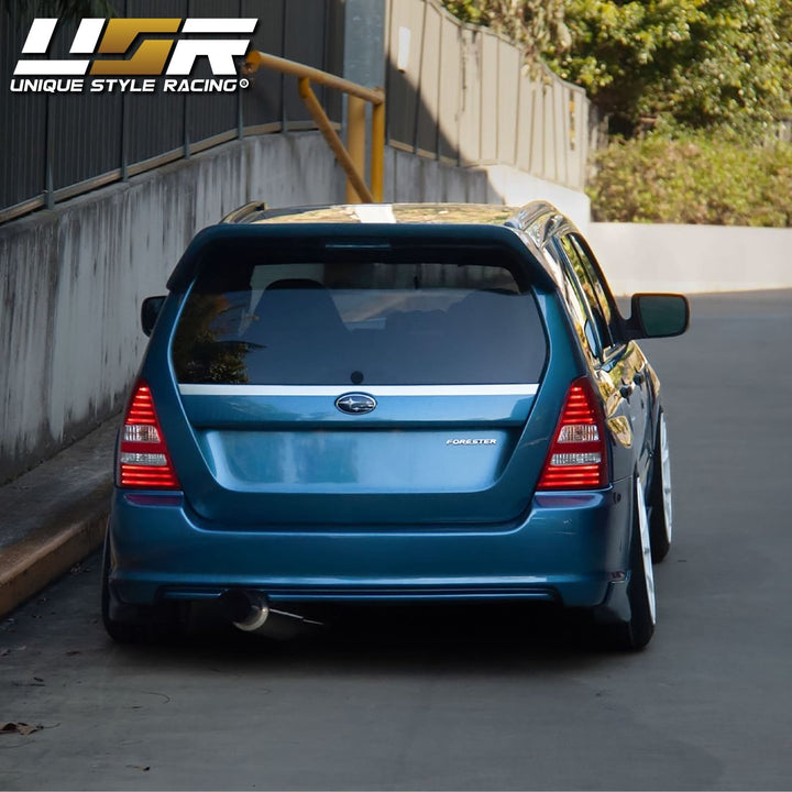 2003 - 2008 Subaru Forester JDM Style Red / Clear Lens LED Tail Lights