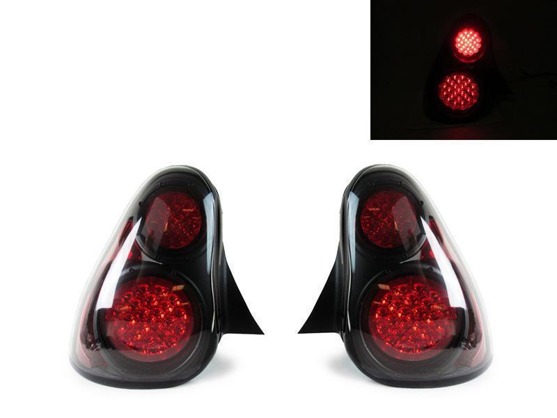 2000-2005 Chevrolet Monte Carlo Black Housing Red LED Clear Tail Lights