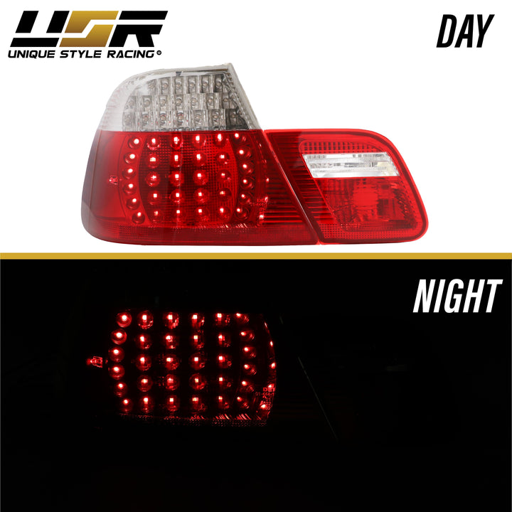 2004-2006 BMW E46 3 Series 2D Coupe Red/Clear OR Red/Smoke LED Tail Light - Made by DEPO