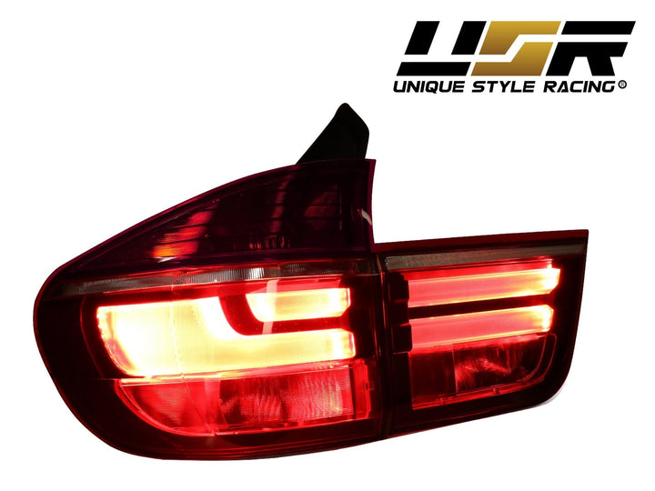 2007-2013 BMW E70 X5 OEM LCI Facelift Style Light Bar LED Smoke or Red/Clear Rear Tail Light Set Made by DEPO