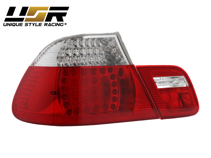 2000-2003 BMW E46 3 Series 2 Door Coupe Red/Clear or Red/Smoke LED Tail Light Made By DEPO