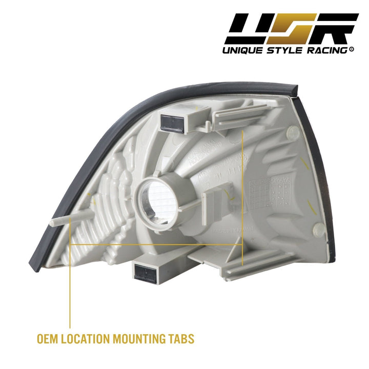 1992-1999 BMW E36 3 Series 2D Coupe & Convertible Euro Clear / Smoke / Dark Smoke Lens Corner Lights
