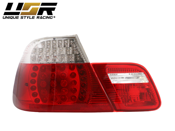 2004-2006 BMW E46 3 Series 2D Coupe Red/Clear OR Red/Smoke LED Tail Light - Made by DEPO