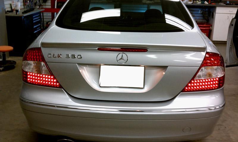 2003-2009 Mercedes CLK Class W209 OEM Facelift Style Red/Clear or Red/Smoke or All Smoked LED Rear Tail Light - Made by DEPO