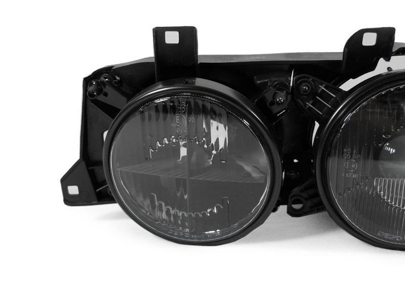 1989-1996 BMW E34 5 Series / E32 7 Series DEPO Euro Smiley Cross Hair GLASS Lens Projector Headlight