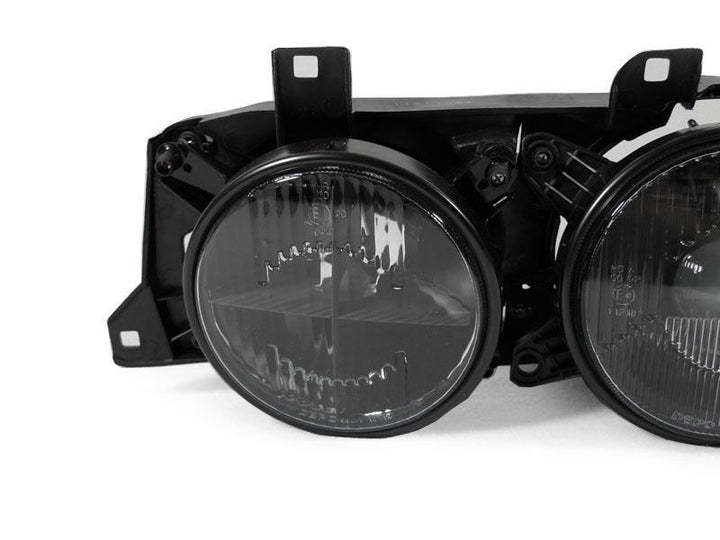 1989-1996 BMW E34 5 Series / E32 7 Series DEPO Euro Smiley Cross Hair GLASS Lens Projector Headlight