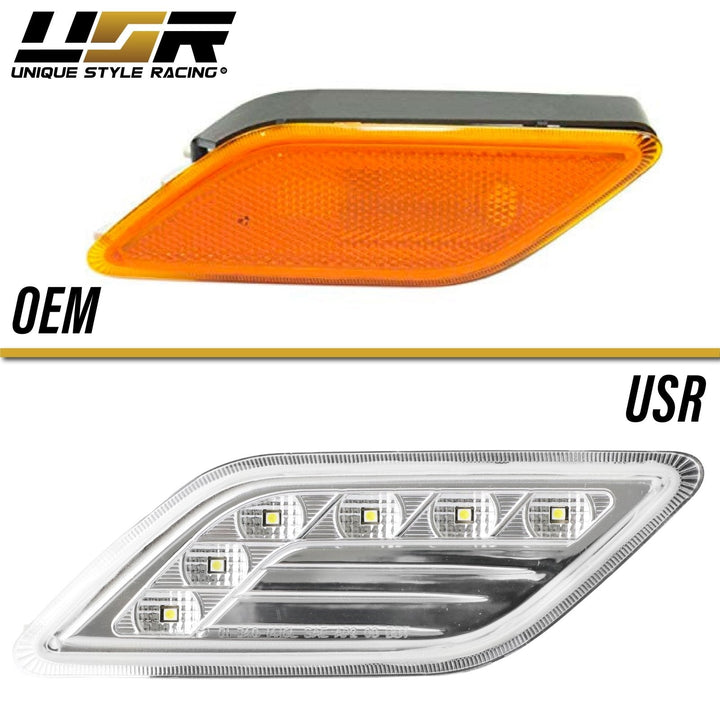 2010-2013 Mercedes E Class W212 4D / 5D DEPO LED Clear or Smoke Front Bumper Side Marker Light