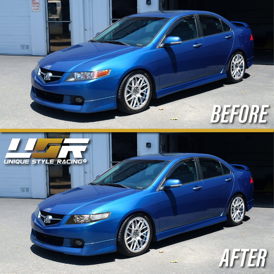 2004-2005 Acura TSX JDM CL7 Blue Corner D2S Projector Headlights - Made by DEPO