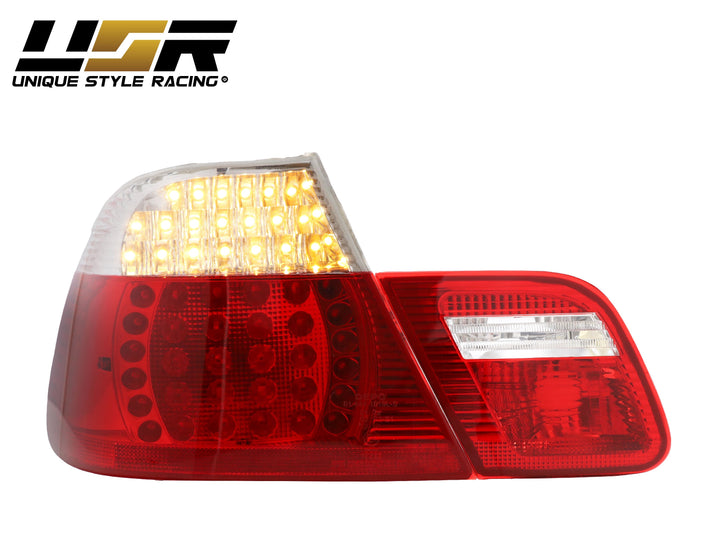 2004-2006 BMW E46 3 Series 2D Coupe Red/Clear OR Red/Smoke LED Tail Light - Made by DEPO