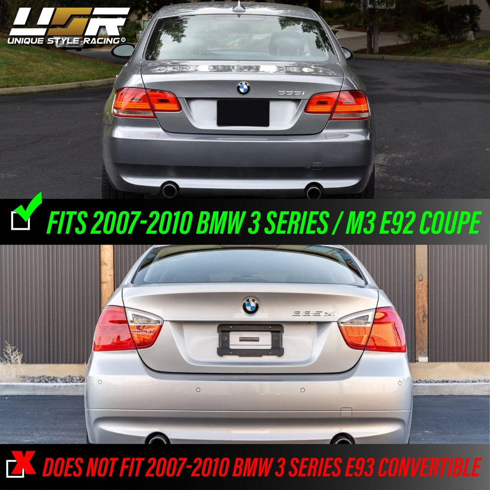 2007-2010 BMW 3 Series E92 2D Coupe Euro OEM LCI Styl 4 Pieces LED Rear Tail Light with Amber LED Turn Signal Made by DEPO