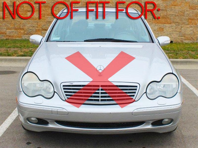 2005-2007 Mercedes C Class W203 With Sport Package Glass Projector Fog Light Set