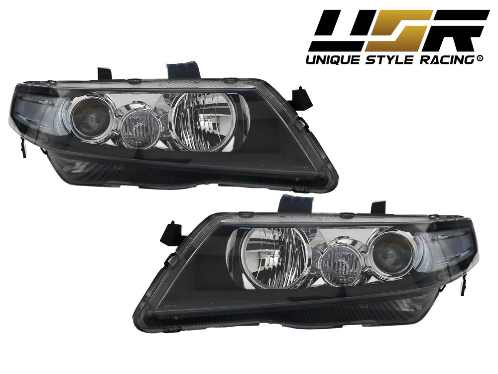 2004-2005 Acura TSX JDM CL7 Blue Corner D2S Projector Headlights - Made by DEPO