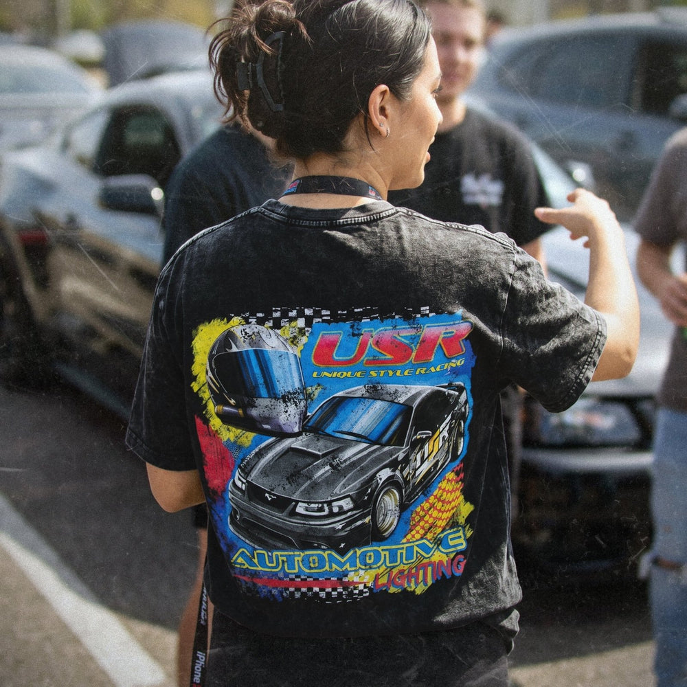 Retro NASCAR Style Vintage USR Exclusive Heavy - Weight T-Shirt