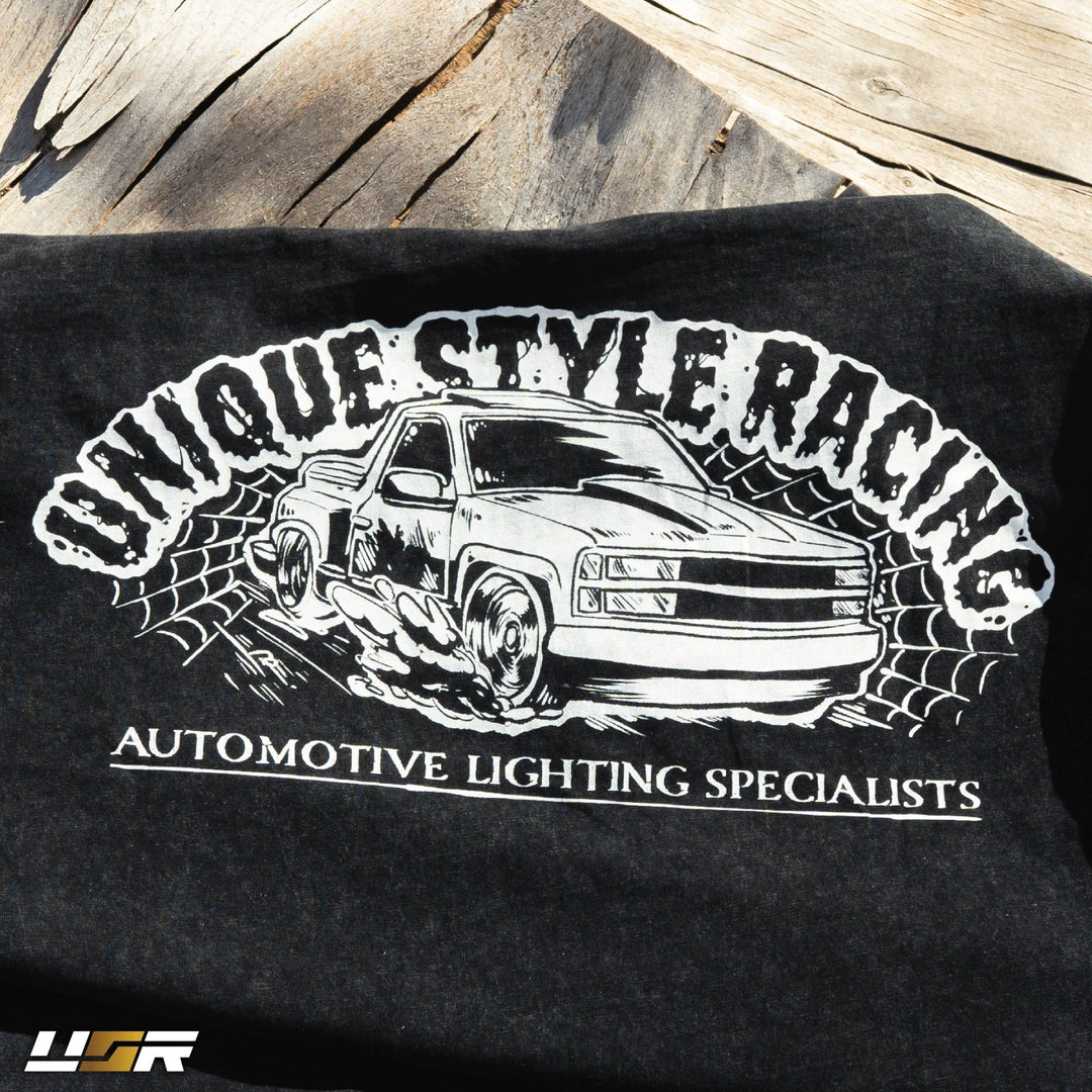 Halloween Merch Merchandise Skeleton Grim Reaper OBS Chevrolet CK Pickup Stepside step side Gradient Long sleeve Vintage Retro Loose Fit Baggy Street Wear Streetwear Skater Skate Grunge 90s 1990s 1990 cars automotive fuel car truck pick up