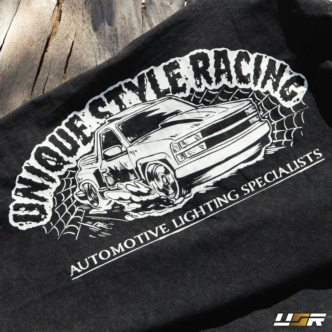 Halloween Merch Merchandise Skeleton Grim Reaper OBS Chevrolet CK Pickup Stepside step side Gradient Long sleeve Vintage Retro Loose Fit Baggy Street Wear Streetwear Skater Skate Grunge 90s 1990s 1990 cars automotive fuel car truck pick up

#color_black