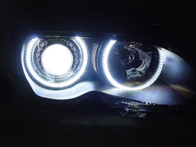 Unique Style Racing UHP (Ultra High Power) LED Angel Eye Halo Rings For DEPO Brand of BMW E36/E39 Euro Headlight