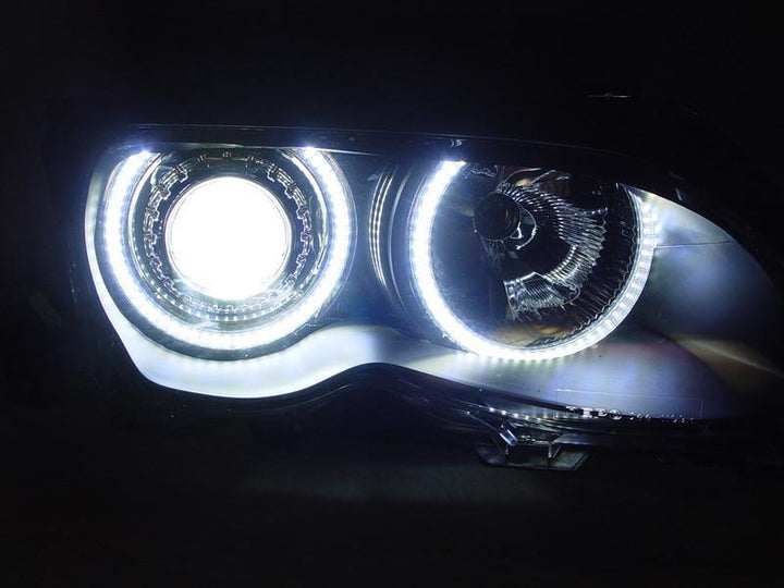 Unique Style Racing UHP (Ultra High Power) LED Angel Eye Halo Rings For DEPO Brand of BMW E36/E39 Euro Headlight