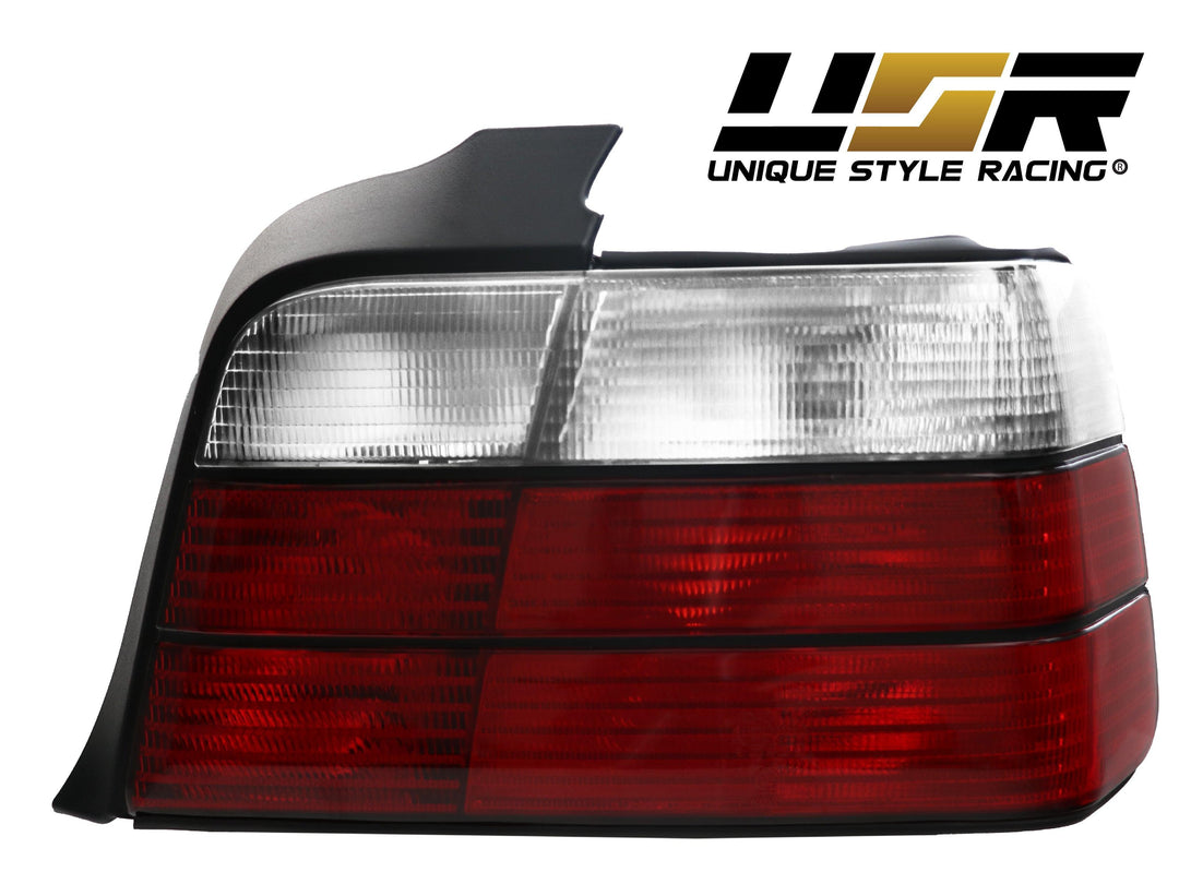 1992-1998 BMW E36 3 Series 4D Sedan Euro OEM Style Red/Clear or Red/Smoke or Full Smoke Rear Tail Light Made by DEPO
