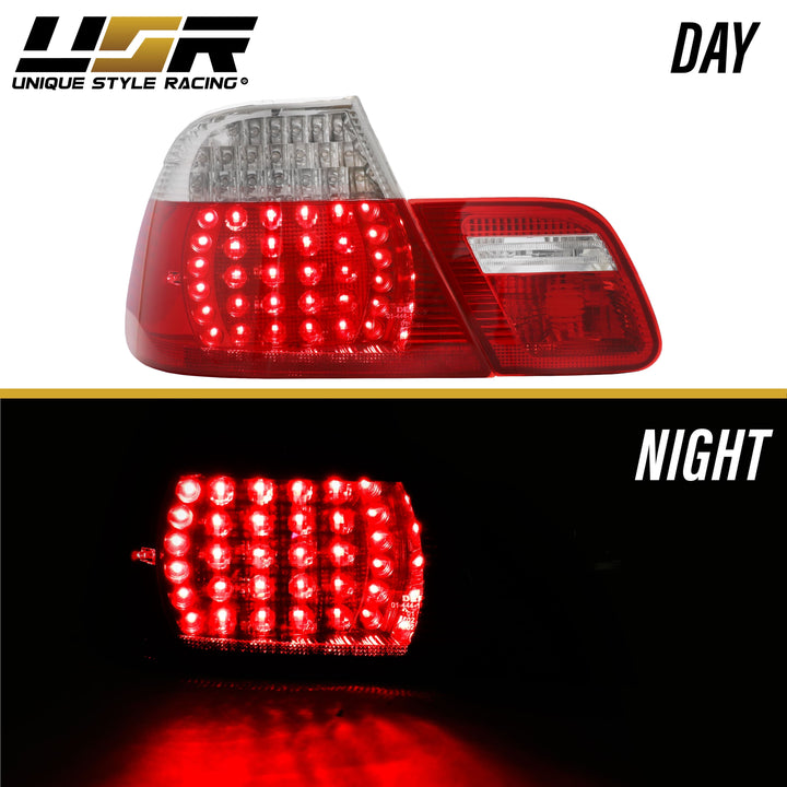 2000-2003 BMW E46 3 Series 2 Door Coupe Red/Clear or Red/Smoke LED Tail Light Made By DEPO