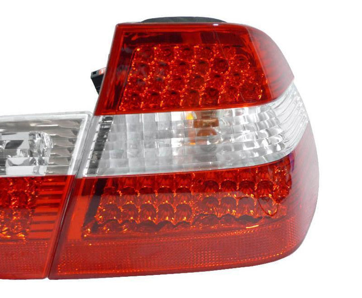 2002-2005 BMW 3 Series E46 4D Sedan 4 Piece LED Euro Red/Clear or Red/Smoke Tail Light - Made by DEPO