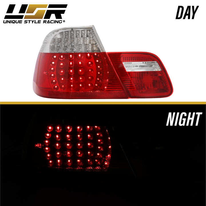 2000-2003 BMW E46 3 Series 2 Door Coupe Red/Clear or Red/Smoke LED Tail Light Made By DEPO