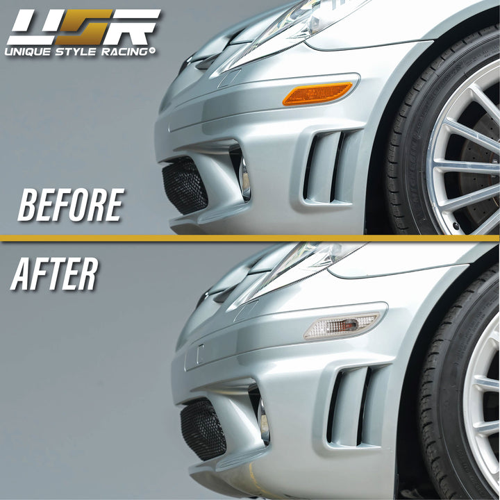 2005-2011 Mercedes SLK Class R171 Crystal Clear or Crystal Smoke Front Bumper Side Marker Light - Made by DEPO