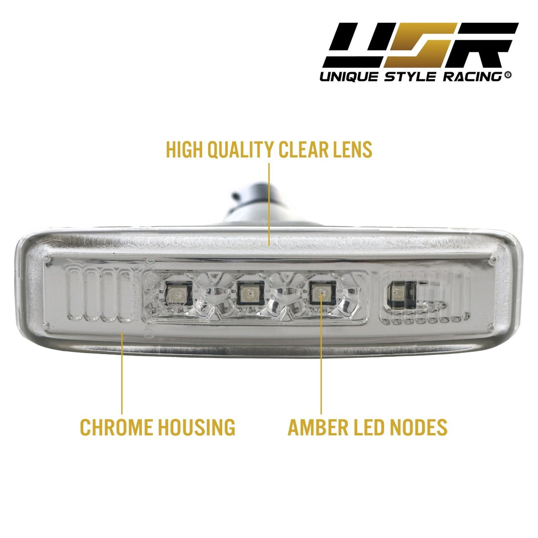 1997-2003 BMW E39 5 Series Clear or Smoke Lens Amber LED Side Marker Light