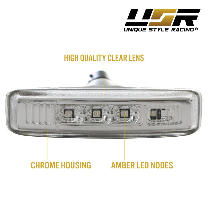 1997-2003 BMW E39 5 Series Clear or Smoke Lens Amber LED Side Marker Light