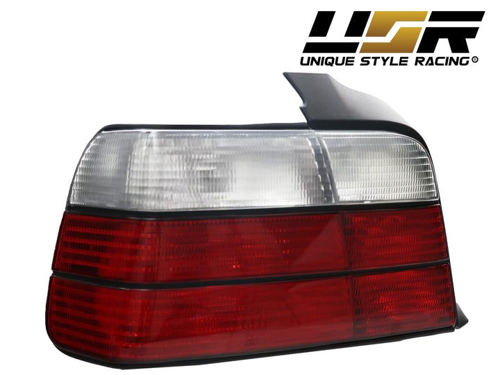 1992-1998 BMW E36 3 Series 4D Sedan Euro OEM Style Red/Clear or Red/Smoke or Full Smoke Rear Tail Light Made by DEPO