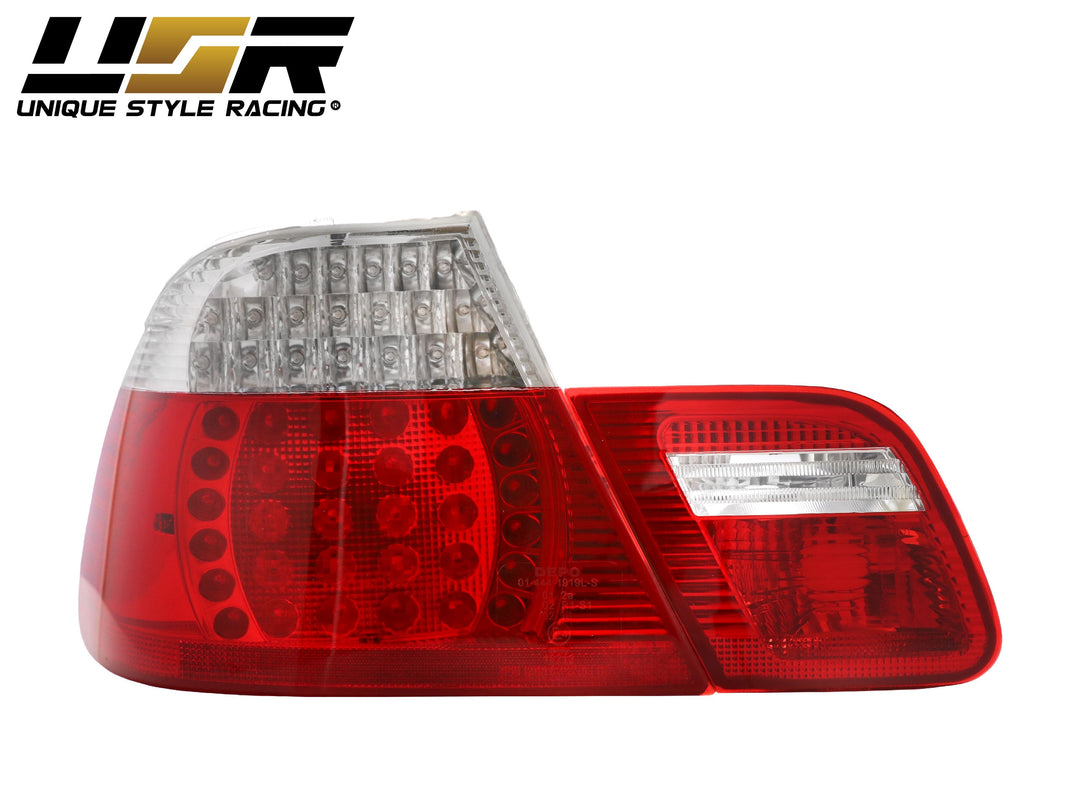 2000-2003 BMW E46 3 Series 2 Door Coupe Red/Clear or Red/Smoke LED Tail Light Made By DEPO