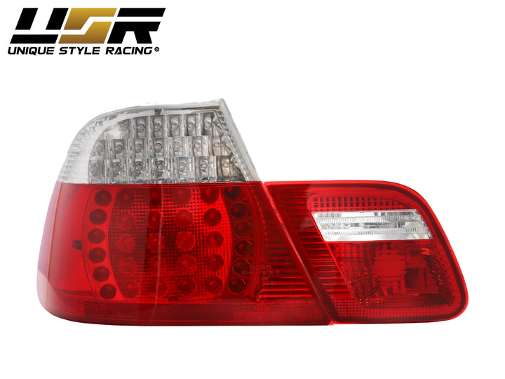 2000-2003 BMW E46 3 Series 2 Door Coupe Red/Clear or Red/Smoke LED Tail Light Made By DEPO