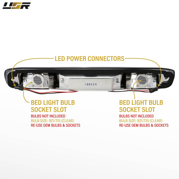 1992 1993 1994 1995 1996 1997 1998 1999 2000 2001 2002 2003 2004 2005 2006 Chevy Silverado Crystal Smoke LED 3rd Brake Light